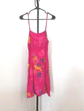 Fuchsia Floral Slip Mini Dress